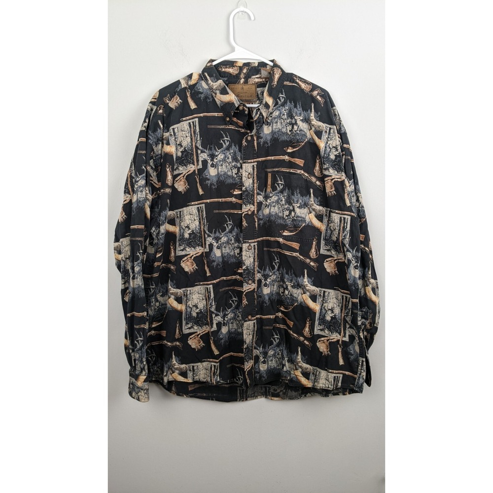 Legendary Whitetails Camo Hunting Shirt XXL‎ Outdoor Cotton Button Down Shirt